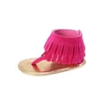 thumbnail image 2 of Nicesee Infant Baby Girls Tassel Sandal Summer Shoes Anti-slip Newborn Prewalker 0-18 Months, 2 of 7