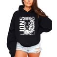 thumbnail image 2 of Lions School Spirit Hoodie for Men and Women Game Day Lion Mascot Team Pride Pullover Sweatshirt Black Hoodie Small, 2 of 8