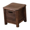 thumbnail image 3 of Taburete de almacenamiento de madera Taburete pequeño para el hogar Decoración Artesanía con forma redondeada 30cmx30cmx30cm, 3 of 9