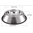 thumbnail image 4 of 2 Pack Plato Mascota Comederos Para Agua Perros Agua Comida Plata, 4 of 5