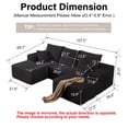 thumbnail image 3 of Wiilayok 107"Cloud Sectional Sofa with 1 Ottoman,Modern Minimalist Upholstered Couches,Oversized Boneless Comfort U Shaped Sofa for Living Room,Deep Seat Corner Couch,Gray (Plush Corduroy Fabric), 3 of 8