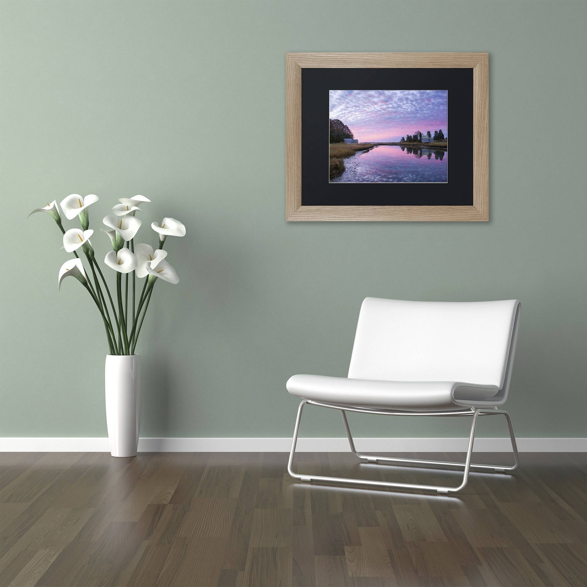 Trademark Fine Art "Rosy Billow" Canvas Art by Michael Blanchette Photography Black Matte, Birch Frame