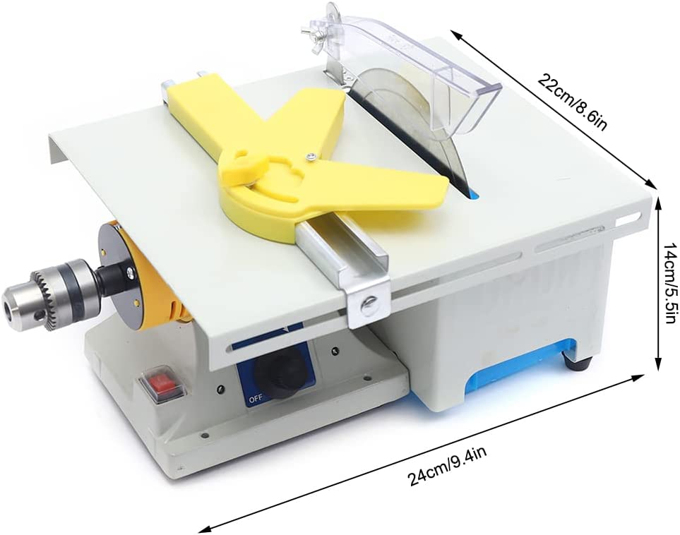 FETCOI Mini Table Saw DIY Jewelry Gem Metal Wood 110V Benchtop Buffer Rock Grinder