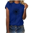 thumbnail image 2 of CALAFEBILA Women T-Shirt Summer Comfortable Mother's Day Hiking Printed Loose Fit Plus Size Tops for Women, 2 of 8