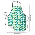 thumbnail image 2 of Anti-Fouling Belt Pocket Elasticated Apron - Non-Slippery Non-Fading Non-Shrinking Non-Crinkly Water-Repellent Lightseagreen Colorful Houndstooth_3, 2 of 8
