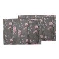 thumbnail image 3 of S4Sassy Gray Blossom & Peony Floral Everyday Washable Placemats With Napkins Dining Table Decor, 3 of 3