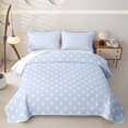 thumbnail image 2 of Erosebridal Baby Blue Polka Dot Twin Quilt Set,Off-White Circle Fresh Twin Coverlet Set For Girls,2 Pieces, 2 of 7