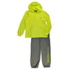 Quiksilver Little Boys Hooded Thermal Top 2pc Sweat Pant Set (4, Neon Lime Green)