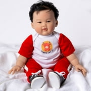 Paradise Galleries Asian Big Boy Reborn Baby Doll - Kenzo with Rooted Hair 22 inches Tall