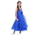 thumbnail image 2 of CHICTRY Kids Girls Organza Tutu Princess Dress Rhinestone Decor Birthday Party Dresses Blue 12, 2 of 6