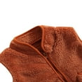 thumbnail image 4 of Infant Sleeveless Plush Vest Kids Solid V-neck Zipper Outerwear, 4 of 6