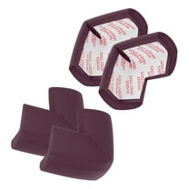 4 Pack Soft Corner Protector, Rubber Foam Furniture Proofing Corner Guards Edge for Fireplace Table, Deep Brown