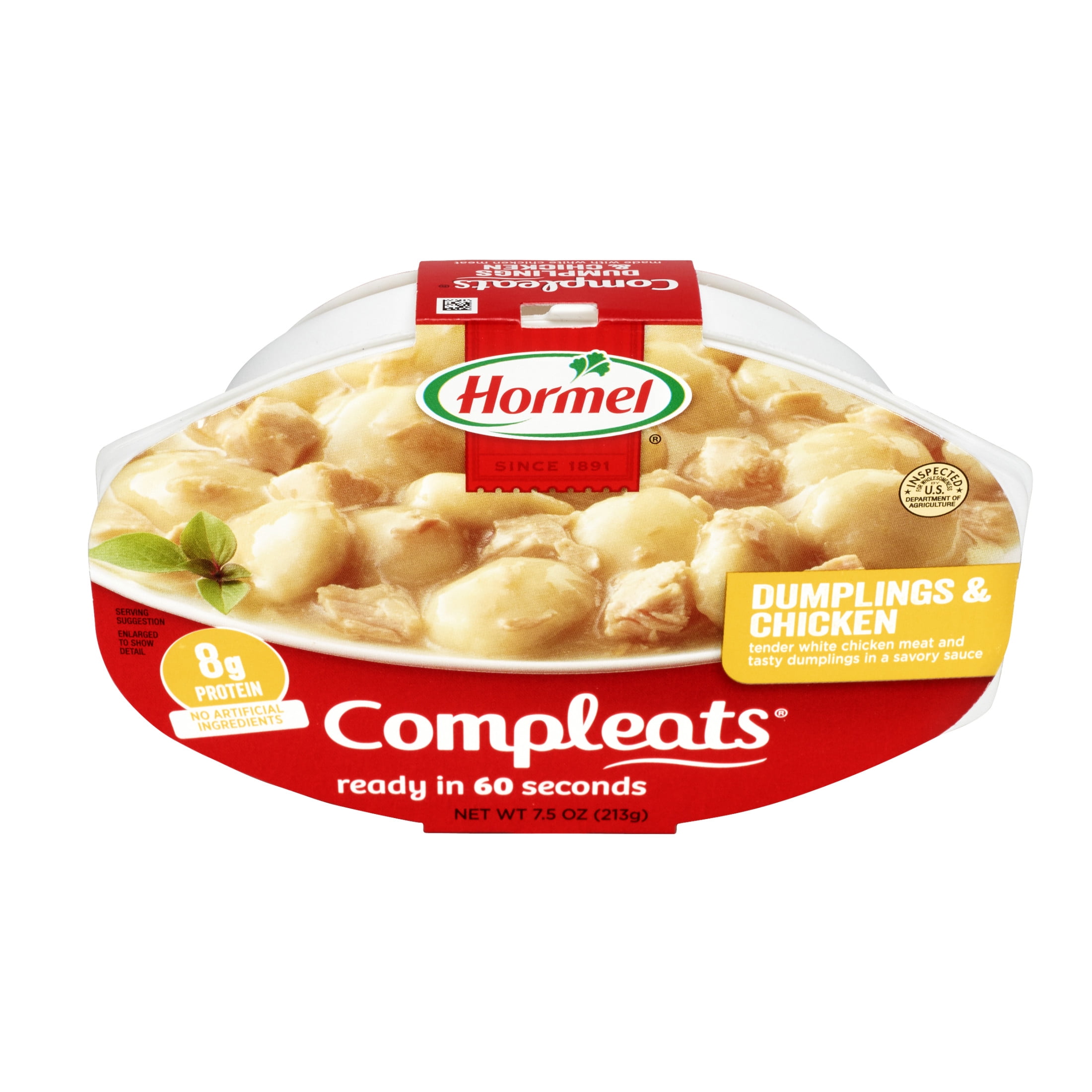 (3 pack) HORMEL COMPLEATS Dumplings & Chicken, Shelf Stable, Serving Size 213 g, 7.5 oz Plastic Tray