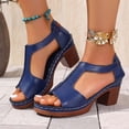thumbnail image 3 of Womens Wedge Sandals Heels Lightweight Casual Open Toe Minimalist Womens House Shoes Platform Ankle Strap Summer Dress Shoes, 3 of 9
