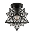 thumbnail image 2 of Leeye Black Star LED Ceiling Light, 3-Color Ambient Fixture with Transparent Cover for Bedroom, 2 of 9