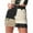 Black, variant on Fesfesfes Stretch Tight-fitting Skirts for Women Hip Fashion Color Block Denim Short Skirt Women Clothes Sale