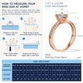 thumbnail image 5 of MomentWish 14K Rose Gold Plated Rings 1Carat Moissanite Engagement Rings for Women,Simulated Diamond Promise Rings Size7.5, 5 of 8