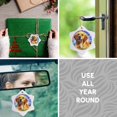 thumbnail image 5 of 3drose, Pleasant Golden Retriever Dog Face. Digital Art Gift, Souvenir, Charm, 3 inch Snowflake Porcelain Ornament, 5 of 7