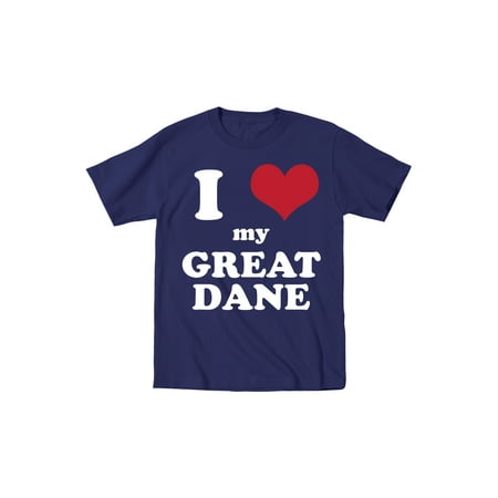 I Heart My Great Dane Cute Fun Dogs Animals Favorite-Toddler T-Shirt