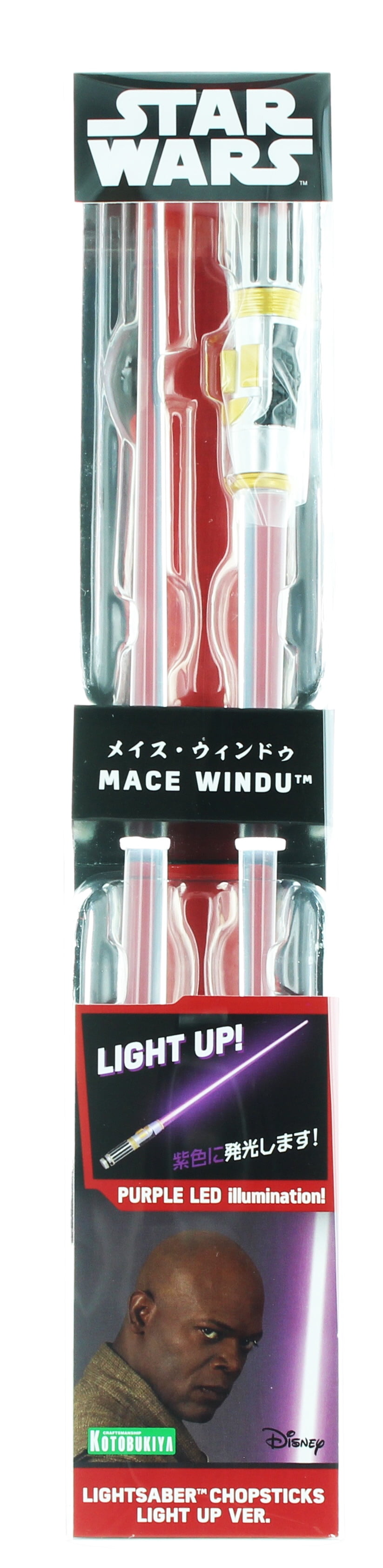 Star Wars Light Up Mace Windu Lightsaber Chopsticks