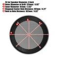 thumbnail image 4 of 2uds 4.92" Audio Altavoz Rejilla Woofer Protección con Tornillo Plateado Tono, 4 of 7
