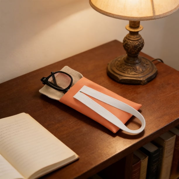 Estuche organizador para gafas de sol con cuerda para colgar – Estuche de PU para gafas para bolso, mochila o gancho – Pequeño neceser de viaje para maquillaje, joyas y artículos esenciales