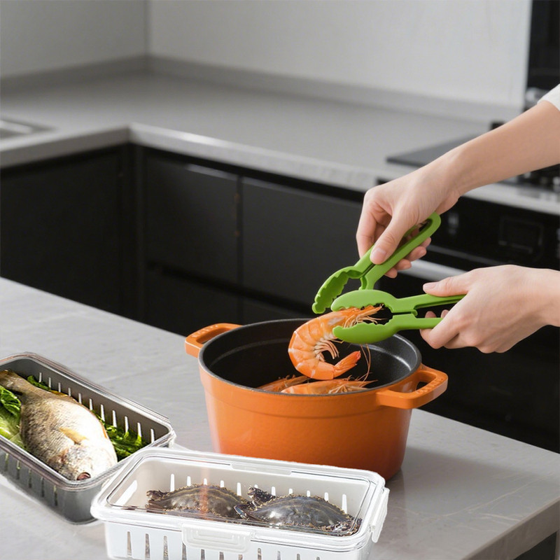1PC Produce Saver Rectangular Food Storage Container, White, 11.5 x 5.8 x 2.9 Inches, Airtight, Leak Proof, Reusable, Durable, Dishwasher Safe