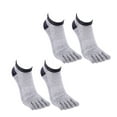 thumbnail image 2 of Stri 2 Pair Sports Five Fingers Anklet Breathable Sweat-absorbing Split Toe Boat Socks for Men Boy (Light Grey Free Size), 2 of 6