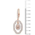 thumbnail image 2 of Everly Women's Morganite and Sapphire Rose Gold Plated Earrings, 2 of 5