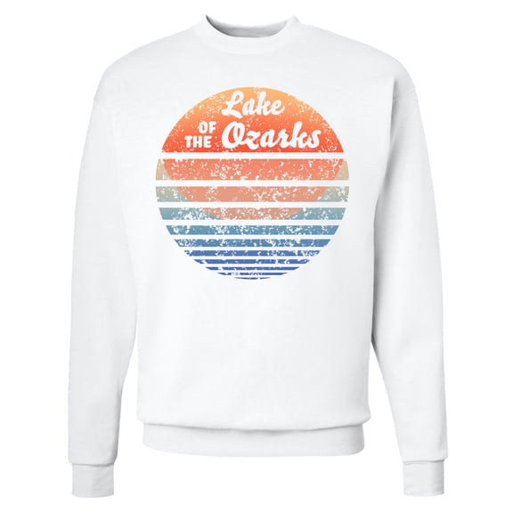 Inktastic Lake of the Ozarks Distressed Retro Sunset Adult Sweatshirt