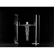 Asfour Crystal 1159-70-75 2 L x 2.75 H x 2 W in. Crystal Laser-Engraved Gymnastics Sports Laser-Cut