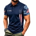 thumbnail image 5 of CHENge Men's U.S. 250th Anniversary Patriotic Polo Shirts Stretch Short Sleeve Raglan American Flag Golf Polos Quick Dry Performance Shirts,XXL, 5 of 5