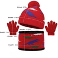 thumbnail image 4 of Bibifish 3 PCS Scarf Hat Glove Sets For Kid Fleece Lined Winter Warm Knitted Neck Warmers Beanie Hats And Gloves Sets For Boys Girls, 4 of 7