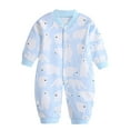 thumbnail image 1 of TZEWGL Pyjama à Manches Longues Imprimé Dessin Animé pour Tout-Petit Col Rond Vêtements de Nuit pour Nourrisson Taille 0-3M, 1 of 3