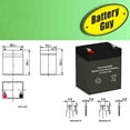 thumbnail image 5 of BatteryGuy Rocket ES4-12 replacement 12V 5Ah battery - BatteryGuy brand equivalent (F1 terminals, rechargeable), 5 of 6
