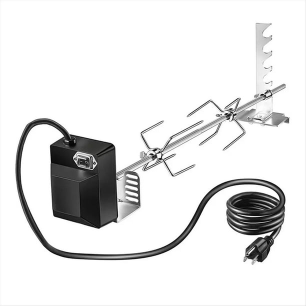 Parrilla Eléctrica Portátil - Parrilla A Gas Motorizada de Lujo con Asador, Juego de Herramientas y Suministros para Barbacoa para el Hogar
