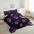 thumbnail image 4 of Manfei Hippie Gothic Moon Bedding Comforter Set for Teens, Mystic Purple Mandala Twin Comforter Sets, Tribal Southwestern Reversible Bedding Set, Luxury Bedroom Decor, 2 Pieces, 4 of 9