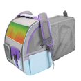 thumbnail image 3 of Tachiuwa Cat Carrier Backbag Foldable Portable Sturdy Expandable for Dogs Pet Walking Violet, 3 of 9
