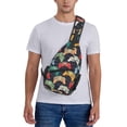 thumbnail image 6 of Lsque Retro Video Game Pattern Cross Chest Bag Diagonally – Premium Durable Front Chest Sling with Adjustable Padded Strap, High-Capacity Storage, 6 of 8