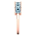 thumbnail image 4 of 1.75 ctw Wedding Band for Women - 14K Rose Gold Natural Aquamarine Stackable Eternity Ring, 4 of 6