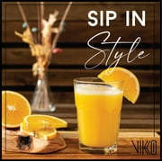 Vikko Drinking Glasses, Set of 6 Juice Glasses 9 Oz, Thick and Sturdy Kitchen Glasses, Dishwasher Safe Highball Glass Tumbler, Heavy Duty Cups, Water Glasses