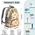thumbnail image 5 of Orange Cat and Box Beige Pattern Cute School Backpack Bag with Padded Back and Adjustable Shoulder Straps 16.9 X 12.6 X 5.9 Inches, 5 of 5