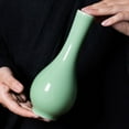 thumbnail image 3 of Celadon Vase,Jade Green Porcelain Flower Vase,7.5in/19cm in Height,2 Optional Colors(Green), 3 of 9