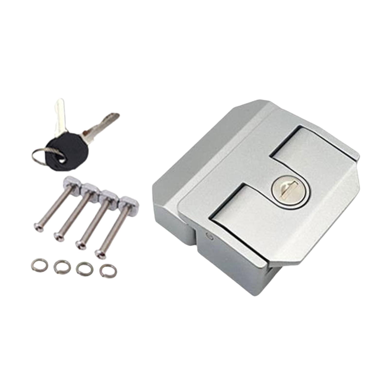 Baoblaze Tool Box Lock with M5*40 Screws Cabinet Door Lock for Aluminum Doors RV interior argent