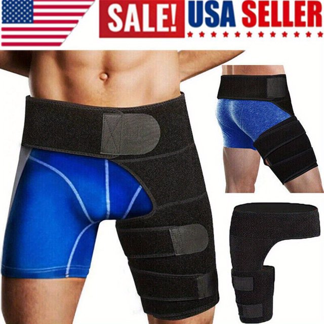 JUNWELL Hip Brace Compression Groin Support for Sciatica Pain Relief Recovery Men Women