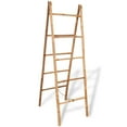 thumbnail image 1 of vidaXL Double Towel Ladder with 5 Rungs Bamboo 50x160 cm, 1 of 4