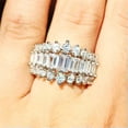 thumbnail image 5 of HOOUN 925 Silver Filled Cubic Zircon Ring Wedding Jewelry Ring Size 6-10-White#1-8, 5 of 9