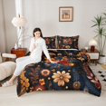 thumbnail image 5 of Feelyou Western Mandala Floral Bedding Comforter Set, Rustic Farmhouse Twin Comforter Sets, Retro Bohemian Style Reversible Bedding Set, Microfiber Bedroom Decor, 2pcs, 5 of 9