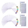 thumbnail image 1 of 100 ps Fan-Shaped False Nail Color Swatch Sticks with Number Stickers for Color Display, Nail Polish Practice Sticks, Nail Art Display, Nail Color Wheel, Nail Sample Tips Sticks. (Transparent), 1 of 5