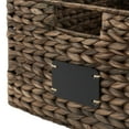 thumbnail image 5 of Casafield (Set of 2) Water Hyacinth 12-1/2"x17"x8" Pantry Baskets w/ Chalkboard Labels and Marker - Espresso, Woven Storage Bins for Kitchen Shelves, 5 of 7